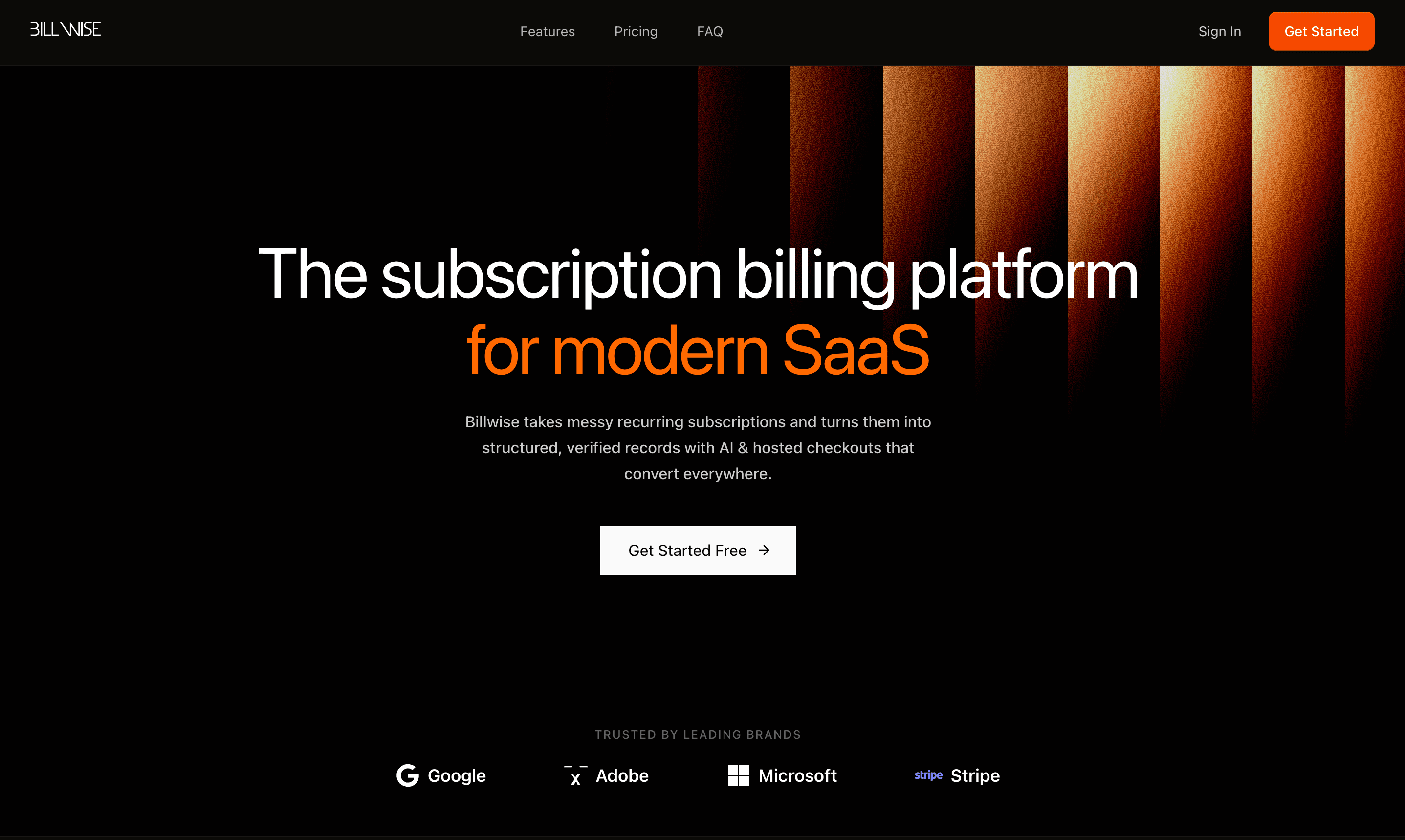 Billwise: Subscription Billing for Modern SaaS — screen 1